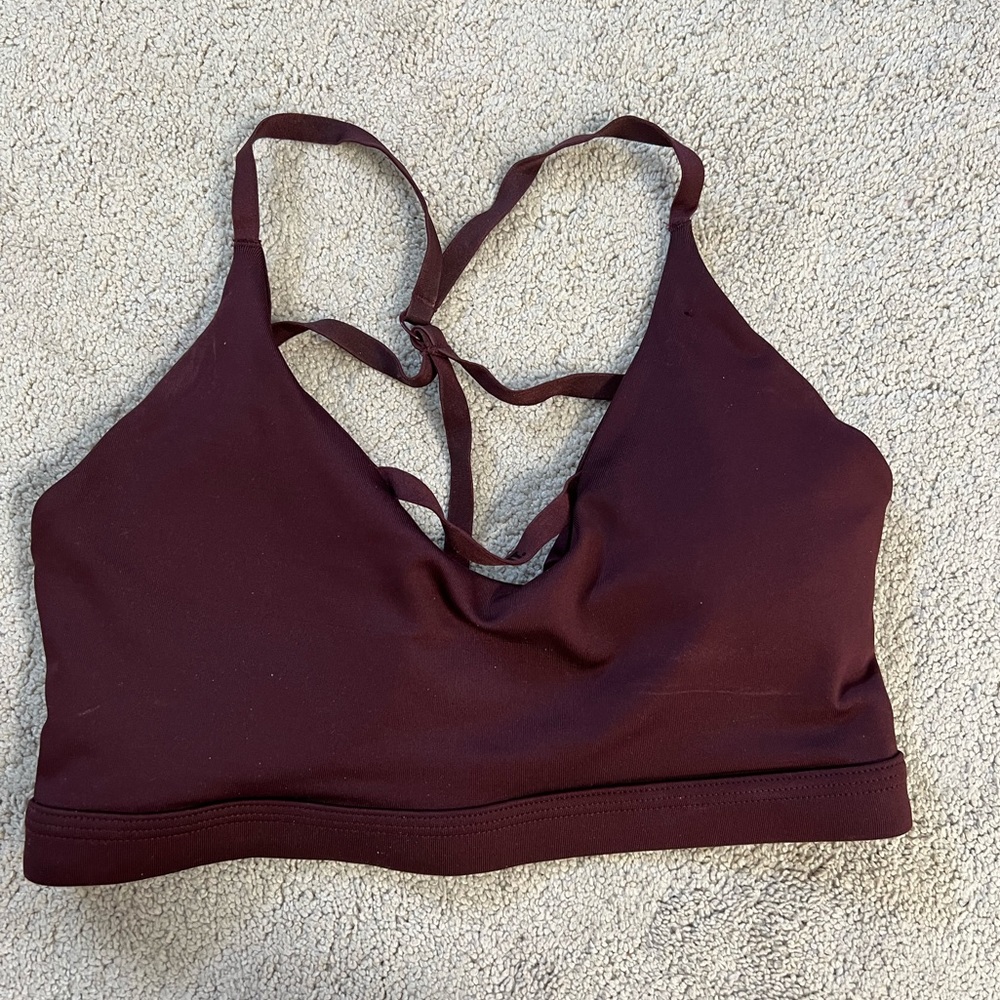 Burgundy Nike Sports Bra